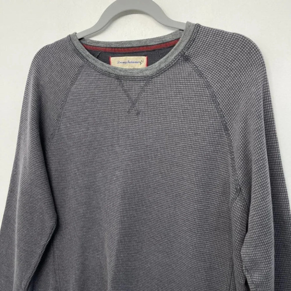 Tommy Bahama Sweater Gray Size M Long Sleeve Thermal - Picture 3 of 7